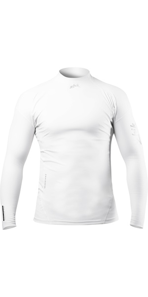 2026 Zhik Mens Eco UPF50+ Long Sleeve Spandex Rash Guard DTP-0063 - White